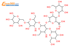 b-D-吡喃半乳糖，O-b-D-吡喃半乳糖基-（1；3）-O-[O-b-D-吡喃葡萄糖基-（1；4）-a-D-吡喃葡萄糖基-（1；2）]-O-b-D-吡喃半乳糖基-（1；4）-O-b-D-吡喃葡萄糖基-（1；6）-（9CI）结构式图片|133957-16-1结构式图片