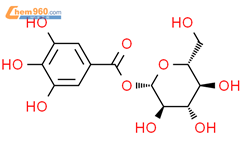 1-没食子酸酰葡萄糖结构式图片|13405-60-2结构式图片