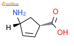 (1S,4R)-4-氨基环戊烯-2-羧酸结构式图片|134234-04-1结构式图片