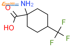 1-氨基-4-(三氟甲基)环己烷-1-羧酸结构式图片|1344110-31-1结构式图片