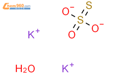 硫代硫酸钾水合物结构式图片|13446-67-8结构式图片