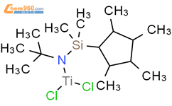 二甲硅基叔丁胺四甲基环戊二烯二氯化钛结构式图片|135072-61-6结构式图片