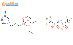 1-(三乙氧基硅)丙基-3-甲基咪唑双(三氟甲烷磺酰)亚胺盐结构式图片|1350819-58-7结构式图片