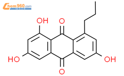 9,10-蒽二酮，1,3,6-三羟基-8-丙基-结构式