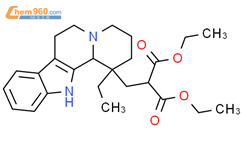 diethyl {[(1S,12bS)-1-ethyl-1,2,3,4,6,7,12,12b-octahydroindolo[2,3-a]quinolizin-1-yl]methyl}propanedioate结构式图片|135266-72-7结构式图片