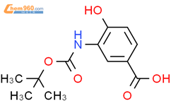 3-(Boc-氨基)-4-羟基苯甲酸结构式图片|135322-01-9结构式图片