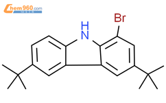 1-溴-3,6-二叔丁基-9H-咔唑结构式图片|1357359-52-4结构式图片