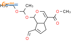 Cyclopenta[c]pyran-4-carboxylic acid,1-(1-ethoxyethoxy)-7-formyl-1,4a,5,7a-tetrahydro-, methyl ester结构式图片|135792-12-0结构式图片