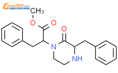 1-Piperazineaceticacid, 2-oxo-a,3-bis(phenylmethyl)-,methyl ester, (aS,3S)-(9CI)结构式图片|135884-98-9结构式图片
