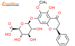 (2S)-3,4-二氢-5-羟基-6-甲氧基-4-氧-2-苯基-2H-1-苯并吡喃-7-基-β-d-吡喃糖醛酸结构式图片|1370002-08-6结构式图片
