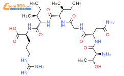 L-苏氨酰-L-天冬酰胺酰甘氨酰-L-异亮氨酰-L-异亮氨酰-L-精氨酸结构式图片|1370698-94-4结构式图片