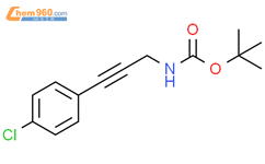 (3-(4-氯苯基)丙-2-炔-1-基)氨基甲酸叔丁酯结构式图片|1373160-28-1结构式图片