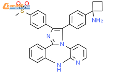 1-[4-[2-[4-(甲基磺酰基)苯基]-9H-咪唑并[1,2-d]吡啶并[2,3-b][1,4]苯二氮杂-3-基]苯基]环丁烷胺结构式图片|1374261-04-7结构式图片