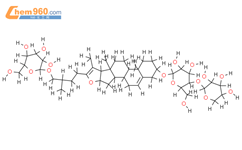 (25R)-26-O-beta-D-glucopyranosyl-furosta-5,20(22)-diene-3beta,26-diol 3-O-[alpha-L-arabinopyranosyl-(1->4)-O-beta-D-glucopyranoside]结构式图片|1374822-28-2结构式图片