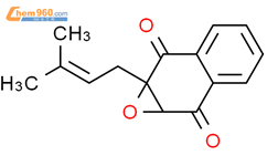 1A,7A-二氢-1A-(3-甲基-2-丁烯基)-萘并[2,3-B]环氧乙烯-2,7-二酮结构式图片|137492-06-9结构式图片