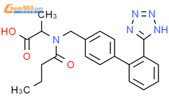 L-Alanine,N-(1-oxobutyl)-N-[[2'-(1H-tetrazol-5-yl)[1,1'-biphenyl]-4-yl]methyl]-结构式图片|137862-83-0结构式图片