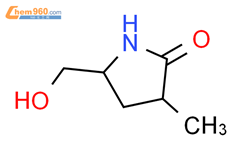 5-羟基甲基-3-甲基吡咯烷-2-酮结构式图片|138078-58-7结构式图片