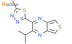 2-(3-isopropylthieno[3,4-b]pyrazin-2-yl)-5-methyl-1,3,4-thiadiazole结构式