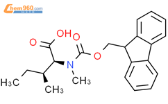 Fmoc-N-甲基-L-异亮氨酸结构式图片|138775-22-1结构式图片