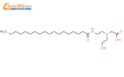 N-(2-羟乙基)-N-[2-[(1-1-氧十八)氨基]乙基]甘氨酸结构式图片|139-92-4结构式图片
