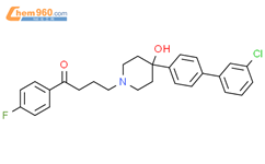 4-[4-[4-(3-chlorophenyl)phenyl]-4-hydroxypiperidin-1-yl]-1-(4-fluorophenyl)butan-1-one结构式图片|1391052-67-7结构式图片