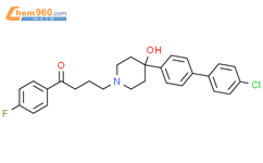 4-[4-[4-(4-chlorophenyl)phenyl]-4-hydroxypiperidin-1-yl]-1-(4-fluorophenyl)butan-1-one结构式图片|1391054-69-5结构式图片