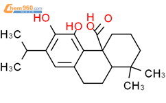 5,6-二羟基-1,1-二甲基-7-丙烷-2-基-2,3,4,9,10,10a-六氢菲-4a-羧酸结构式图片|139236-75-2结构式图片