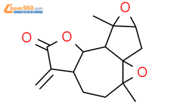 2H-双氧乙烯并[2,3:8,8a]azuleno[4,5-b]呋喃-7（3aH）-酮，八氢-3a，8c-二甲基-6-亚甲基-，（1aR，2aR，3aS，5aS，8aS，8bS，8cS）-结构式图片|139343-89-8结构式图片