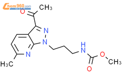 N-[3-(3-乙酰-6-甲基-1H-吡唑并[3,4-b]吡啶-1-基)丙基]氨基甲酸甲酯结构式图片|1399850-99-7结构式图片