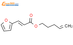 2-Propenoic acid, 3-(2-furanyl)-, 4-pentenyl ester, (E)-结构式图片|140138-18-7结构式图片