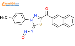 Methanone,[4,5-dihydro-4-(4-methylphenyl)-5-(nitrosoimino)-1,3,4-thiadiazol-2-yl]-2-naphthalenyl-结构式图片|140138-50-7结构式图片