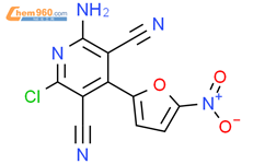 3,5-Pyridinedicarbonitrile, 6-amino-2-chloro-4-(5-nitro-2-furanyl)-结构式图片|140139-66-8结构式图片