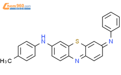 3H-Phenothiazin-7-amine, N-(4-methylphenyl)-3-(phenylimino)-结构式图片|140222-16-8结构式图片