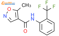 5-methyl-N-[2-(trifluoromethyl)phenyl]-1,2-oxazole-4-carboxamide结构式图片|1403564-06-6结构式图片