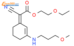 2-'氰基-'2-[3-[（3-'甲氧基丙基）'氨基]-'2-'环己烯-'1-'亚乙基]-'2-乙氧基乙酯，（2Z）-乙酸结构式图片|1419401-88-9结构式图片