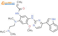N-[2-[[2-(二甲基氨基)乙基]甲基氨基]-5-[[4-(1H-吲哚-3-基)-2-嘧啶基]氨基]-4-甲氧基苯基]-2-丙烯酰胺结构式图片|1421373-98-9结构式图片