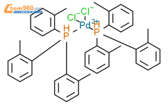 反-二氯化双(三-邻-甲苯基膦基)钯(Ⅱ)结构式图片|14219-84-2结构式图片