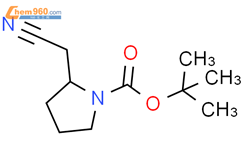 (S)-2-(氰基甲基)吡咯烷-1-甲酸叔丁酯结构式图片|142253-50-7结构式图片