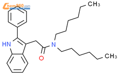 N,N-二己基-2-苯基吲哚-3-乙酰胺结构式图片|142720-26-1结构式图片