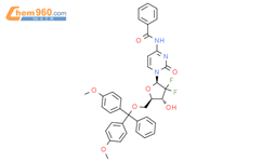 N4-Benzoyl-2’-deoxy-5’-O-(4,4’-dimethoxytrityl)-2’,2’- diflurocytidine结构式图片|142808-43-3结构式图片