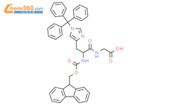 2-[[2-(9H-Fluoren-9-ylmethoxycarbonylamino)-3-(1-tritylimidazol-4-yl)propanoyl]amino]acetic acid结构式图片|1428125-83-0结构式图片