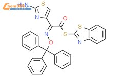 (Z)-2-(2-氨基噻唑-4-基)-2-三苯甲氧亚氨基乙酸(2-巯基苯并噻唑)酯结构式图片|143183-03-3结构式图片