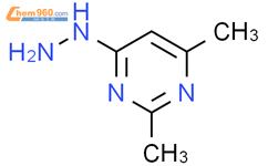 4-肼基-2,6-二甲基嘧啶结构式图片|14331-56-7结构式图片