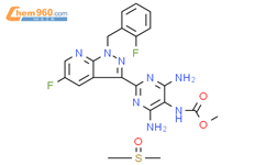 溶剂化甲基（4,6-二氨基-2-[5-氟-1-（2-氟苄基）-1H-吡唑并[3,4-b]吡啶-3-基]嘧啶-5-基）氨基甲酸酯二甲基亚砜结构式图片|1438425-69-4结构式图片
