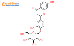 7,3'-二羟基二氢黄酮-4'-O-β-D-葡萄糖苷结构式图片|1442113-42-9结构式图片