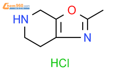 2-methyl-4,5,6,7-tetrahydrooxazolo[5,4-c]pyridine;hydrochloride结构式图片|1443436-14-3结构式图片