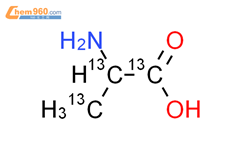 DL-丙氨酸-13C3结构式图片|144476-54-0结构式图片