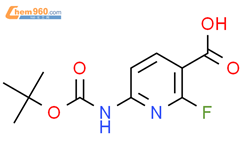 6-{(tert-butoxy)carbonylamino}-2-fluoropyridine-3-carboxylic acid结构式图片|1445962-38-8结构式图片