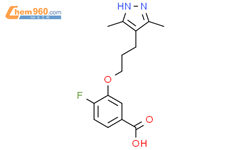 3-[3-(3,5-Dimethyl-1h-Pyrazol-4-Yl)propoxy]-4-Fluorobenzoic Acid结构式图片|1446711-81-4结构式图片