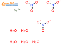 硝酸镨五水合物结构式图片|14483-17-1结构式图片